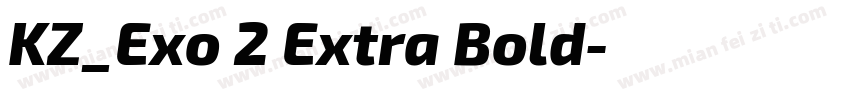 KZ_Exo 2 Extra Bold字体转换